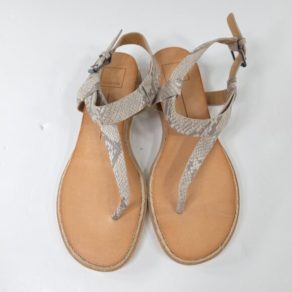 NWOB DOLCE VITA Myra GRAY Snake Print Sandals Women's Size 9 FAUX LEATHER NEW... - Picture 3 of 16